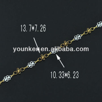 Golden and Silver Brass DIY Link Chain Used for Jewelry, Handbag