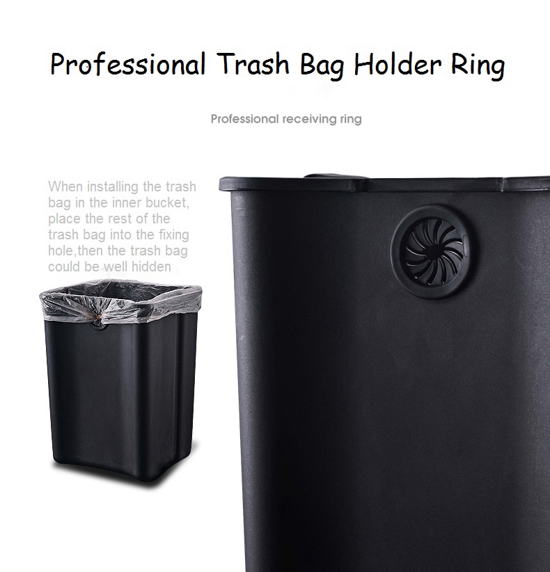 Rectangle sensor trash bin with inner bucket to place the trash bag