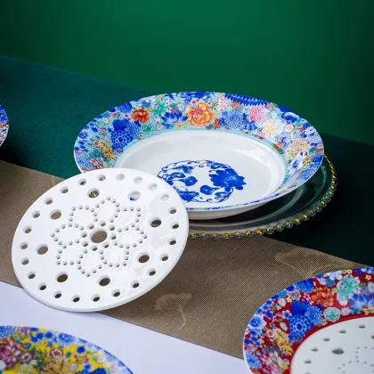 High Quality 10-Inch Ceramic Dumpling Tray - Multi-Functional Filter Tray