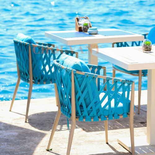 Nordic Leisure Aluminum Outdoor Woven Rope Chair