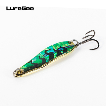 Luregee Abalone Shell Metal Fishing Spoon Eugh for Trout