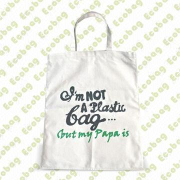 Cotton/Organic Cotton/Bamboo Bag with Silkscreen Printing, Various Colors are Available