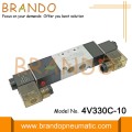 3/8 &#39;&#39;4V330C-10 4V330E-10 4V330P-10 5/3 웨이 공압 에어 솔레노이드 밸브 12V 110V 220V DC AC