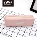 Custom letters printing simple fashion pu pencil case