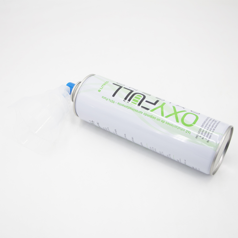 Empty 600ml Custom Aerosol Tin Can Oxygen Can