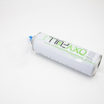 Empty 600ml Custom Aerosol Tin Can Oxygen Can