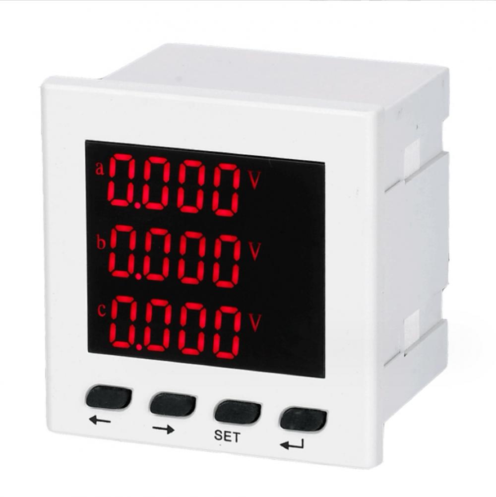 LED three phase ammeter