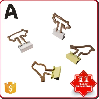 19mm Promotional special shape binder clips different kinds paper clips metal binder clips