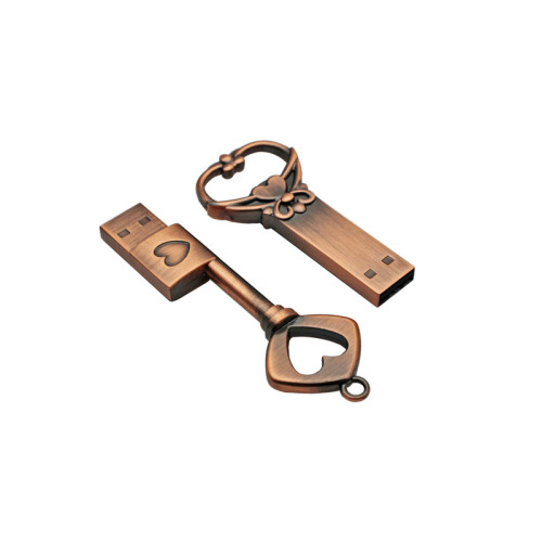 Key Copper Love USB Flash Drive