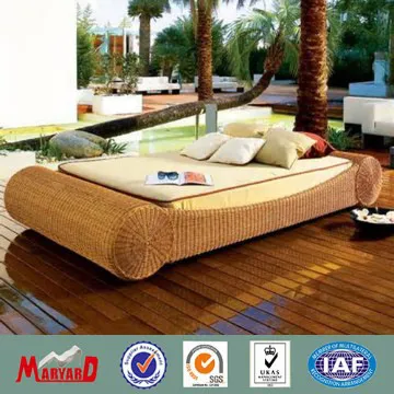 Garden furniture daybed rattan chaise lounge outdoor sunbed MY13RF43