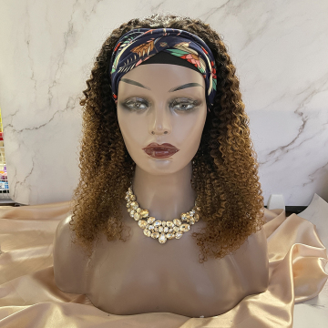 1b/4/27 color headband natural kinky curly hair wig ombre brazilian human virgin hair wig