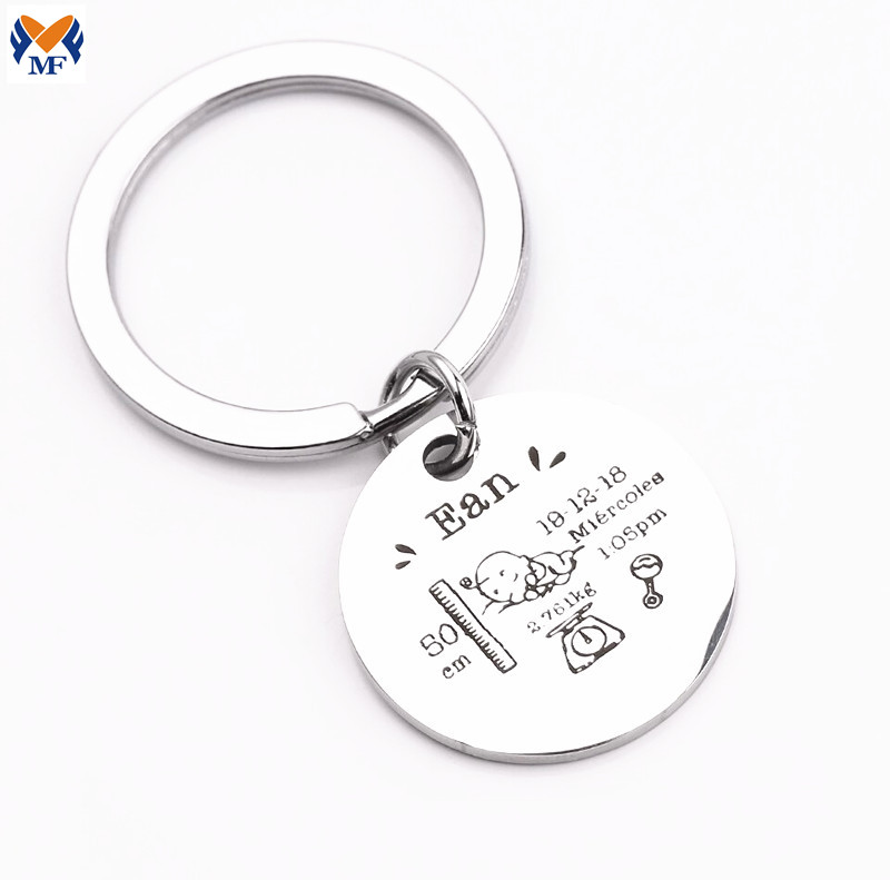 Metal Craft Personnaliser Mots Keychain