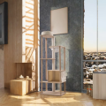 Aesthetic Eco-friendly Safe Wool Cat Tree Tower Modern Scratcher Indoor Cats Climbing Frame Luxury Home Style Durable Structure