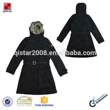 Fashion Women's Winter Warm Long Jacket With Detachable Fur Lined
