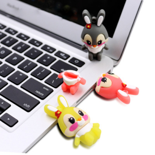 Pvc Usb Stick With Logo Wholesale Cute Cartoon Rabbit USB Thumb Drive Manufactory