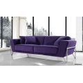 Fioletowa aksamitna sofa nowe sofy modowe