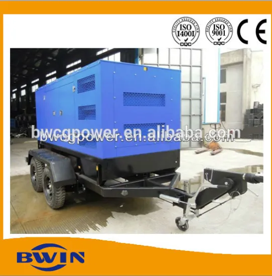 Portable Silent type Diesel Generator Trailer generator 50kw