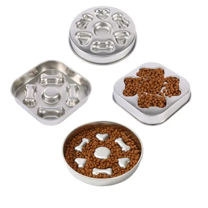 Stainless Steel Anti-Choking Slow Food Bowl for Pets