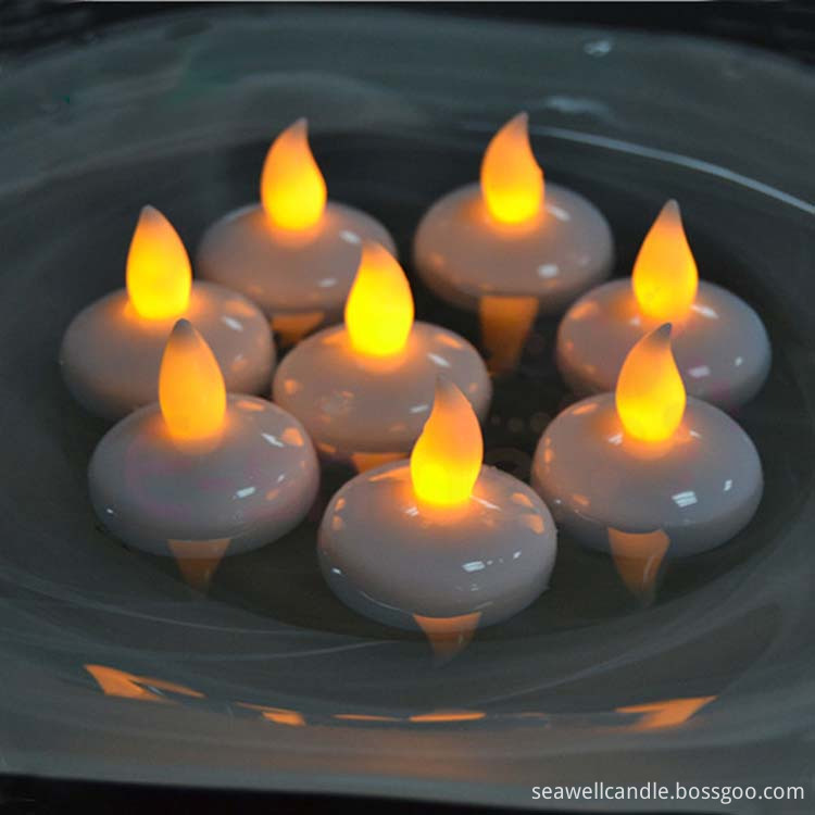 Led Floating Tea Waterproof Decoration Flameless Candles 8