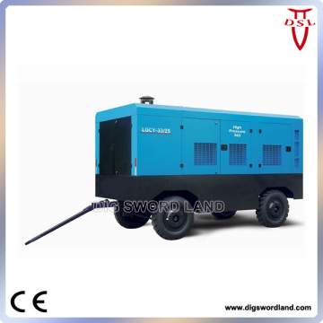 Blue Portable Diesel Driven Screw Type Air Compressor