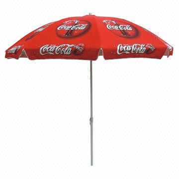 Beach umbrella with any logo printed on fabric for promotional purpose