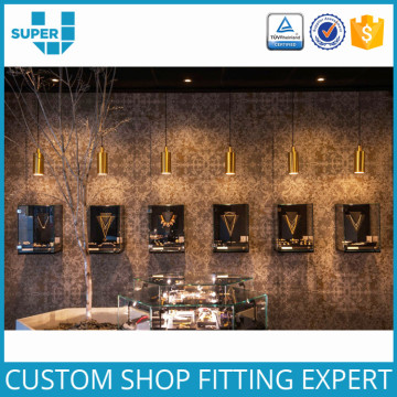 Wholesale Custom Made Wall Stainless Steel Jewelry Display Cases For Sale