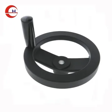 CNC Machine Black Wheel with Revolving Handle