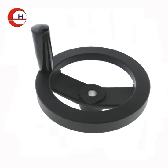 CNC Machine Black Wheel with Revolving Handle
