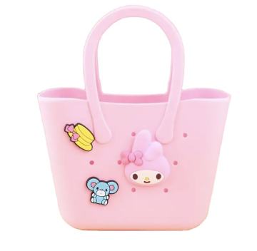 DIY Charms Silicone Tote Beach Shopping Bag