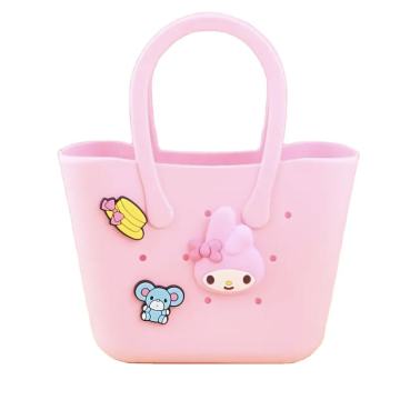 DIY Charms Silicone Tote Beach תיק קניות