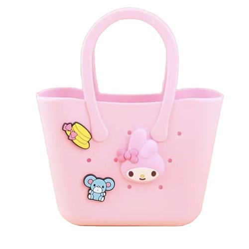 DIY Charms Silicone Tote Beach תיק קניות