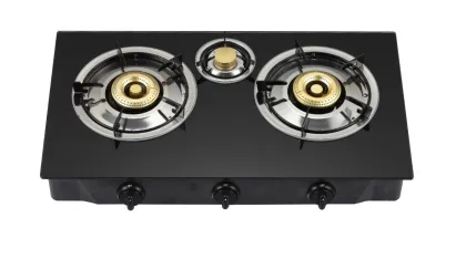 Glass Desktop 3 Burner Gas Stove