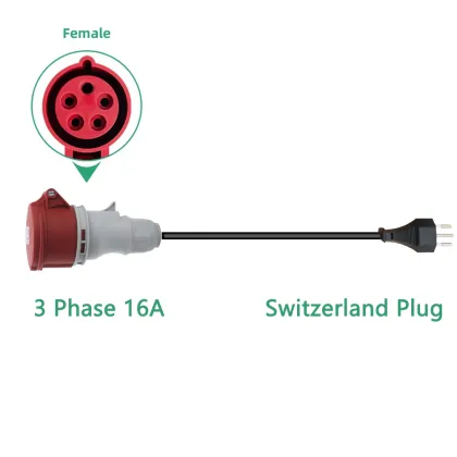 32A Industrial EV Connectors with Protective Cover - Waterproof AC EV Charger Converter