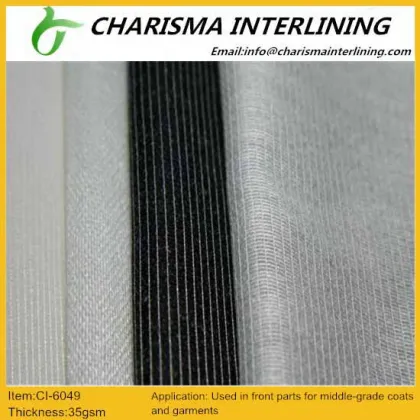 Top quality nonwoven interlinings 6049,non woven interlining for cloth garment non woven interlining