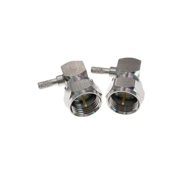 F Crimp Plug Male Right Angle RF Connector for RG179 RG174 RG178 RG316