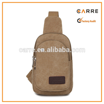 fashion men's canvas bags chest pack messenger bag khaki