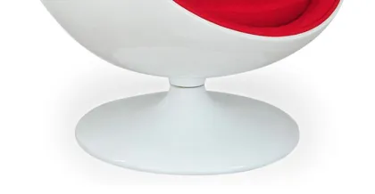 White Fiberglass Shell Ball Chair fabric