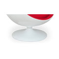 Tessuto bianco con rivestimento in fibra di vetro Shell Ball Chair