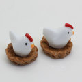 Cabochon in resina a forma di nido di pollo artificiale 100 pezzi Kawaii per perline artigianali fatte a mano Slime Kids Toy Decor
