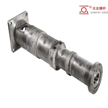 Low Price Ra0.4 Surface Roughness Coated Steel Twin Screw Double Barrel