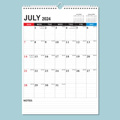 Customized Monthly Wall Calendar & Daily Schedule Planner