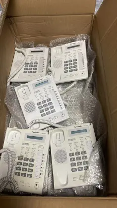 PANASONIC KX-T7665 White Office Desktop LCD Digital Corded Phone
