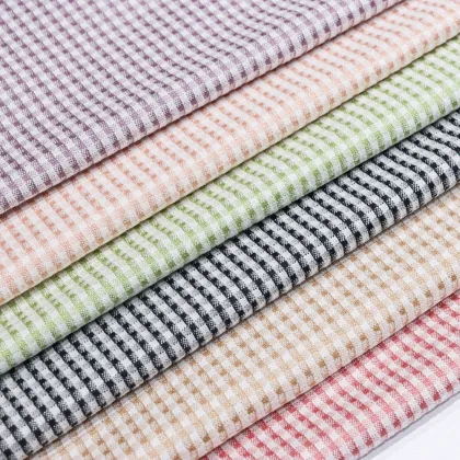 Soft Knitted Fabric Checkers Dralon Fabric