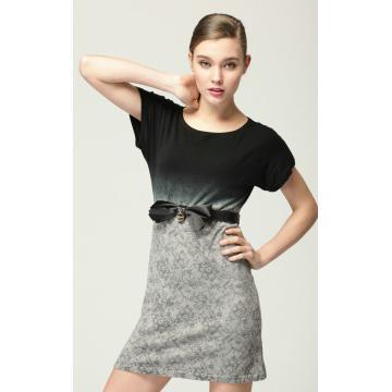 Vestido de punto 50% algodón 32% rayón 18% Nylon de Women\