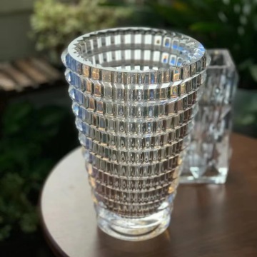 French Baccara Premier Crystal Glass Eye Vase