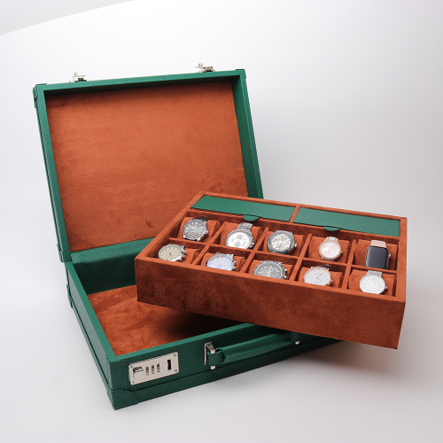 Customized Luxury Leather 10 slot watch Packaging Box