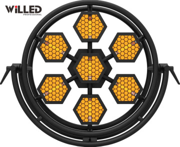 Стадия 7x300W/7x100W Галогена/светодиодный RGBW DMX Retro Lamp для концертов и событий