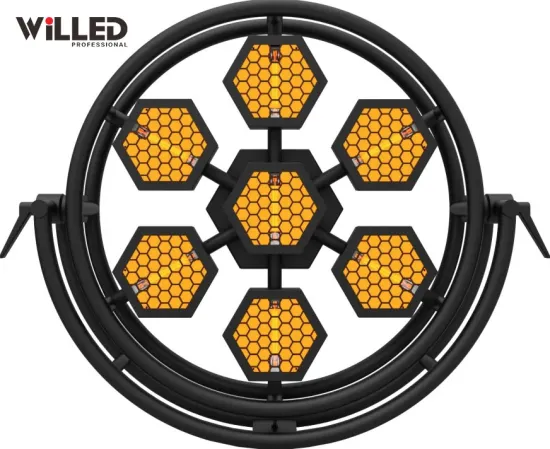 Stage 7x300W/7x100W Halogen/LED RGBW DMX Retro Lamp for Concerts and Events