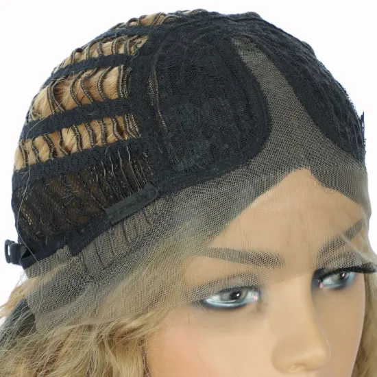fashion idol weave hair cheap synthetic crotchet braid,Pink and Yello Golden brown hair heat-resistant wigs