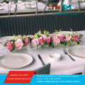 Vaso floral rosa elegante em caixa de exibição de acrílico transparente
